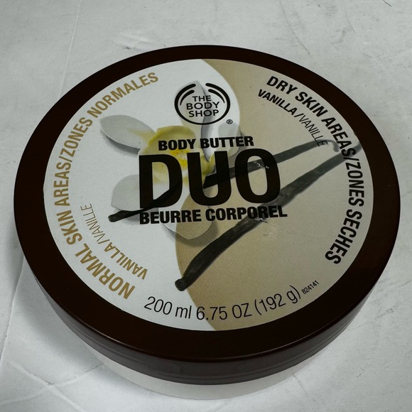 The Body Shop NEW Rare Duo Vanilla Body Butter Dry Normal Full Size 200ml 6.75oz - Picture 3 of 11